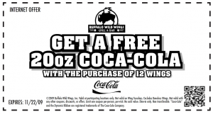 Buffalo Wild Wings Coke Coupon